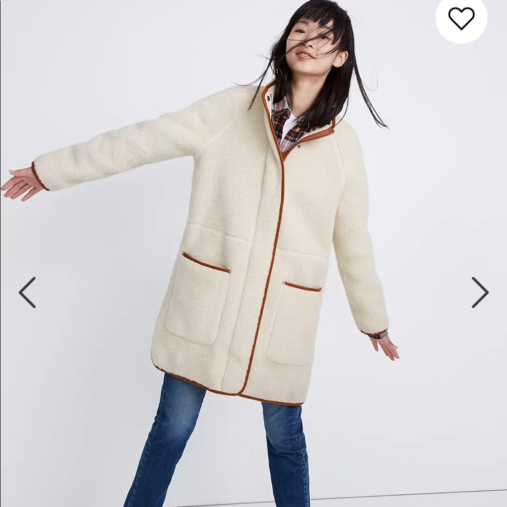 Madewell Sherpa cocoon coat